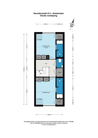 Floorplan - Noordermarkt 8-3, 1015 MV Amsterdam